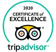 Certificate of Excellence on Trip Advisor